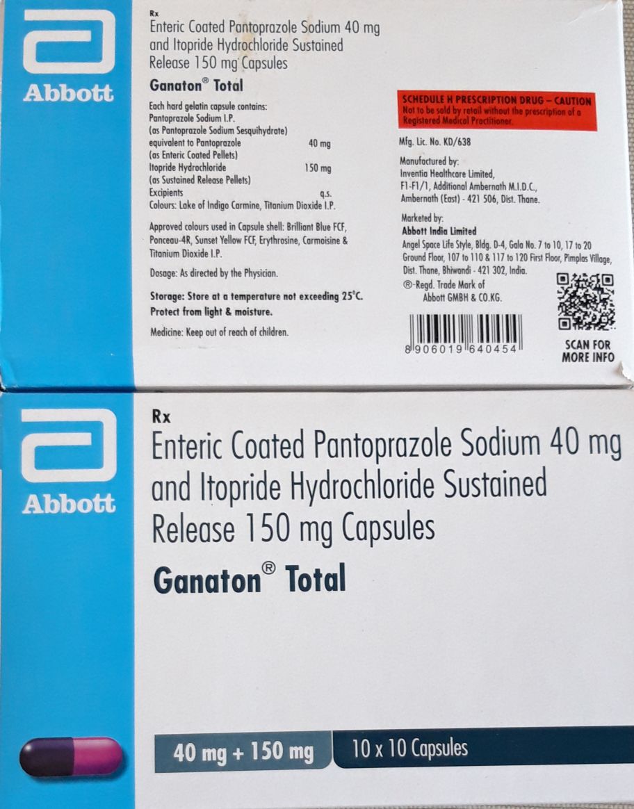 GANATON TOTEL TAB – Itopride + Pantoprazole