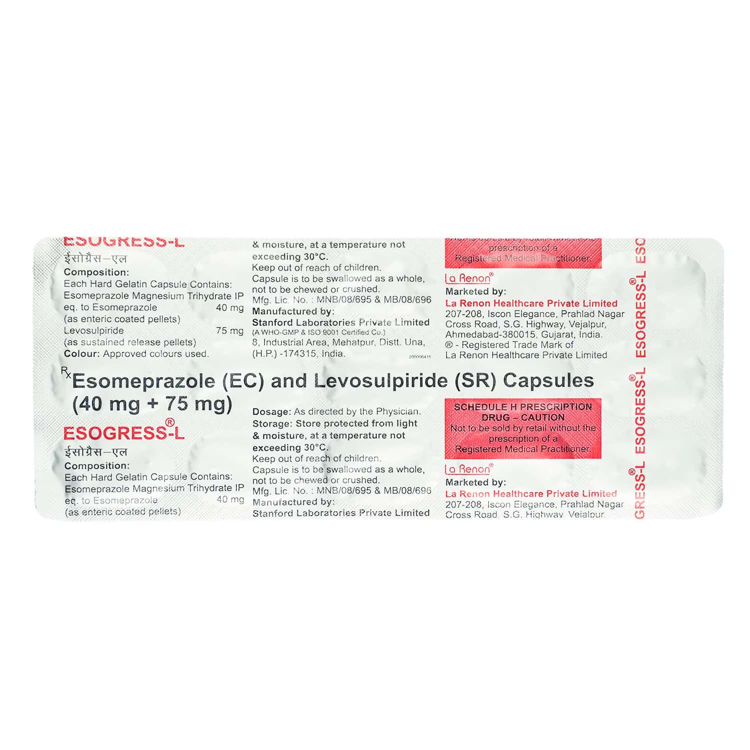 ESOGRESS-L – Esomeprazole + Levosulpiride