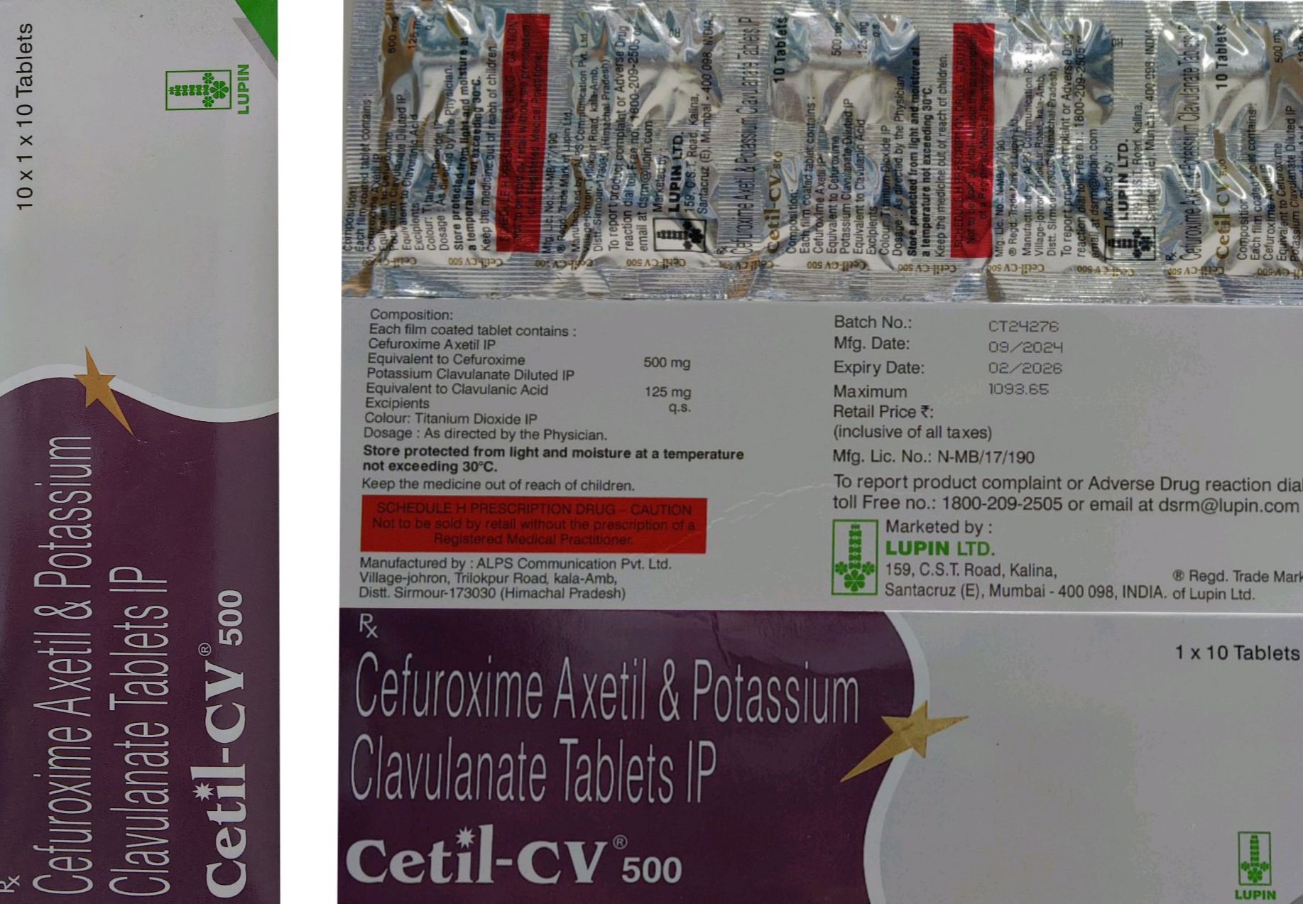 CETIL-CV 500MG TAB