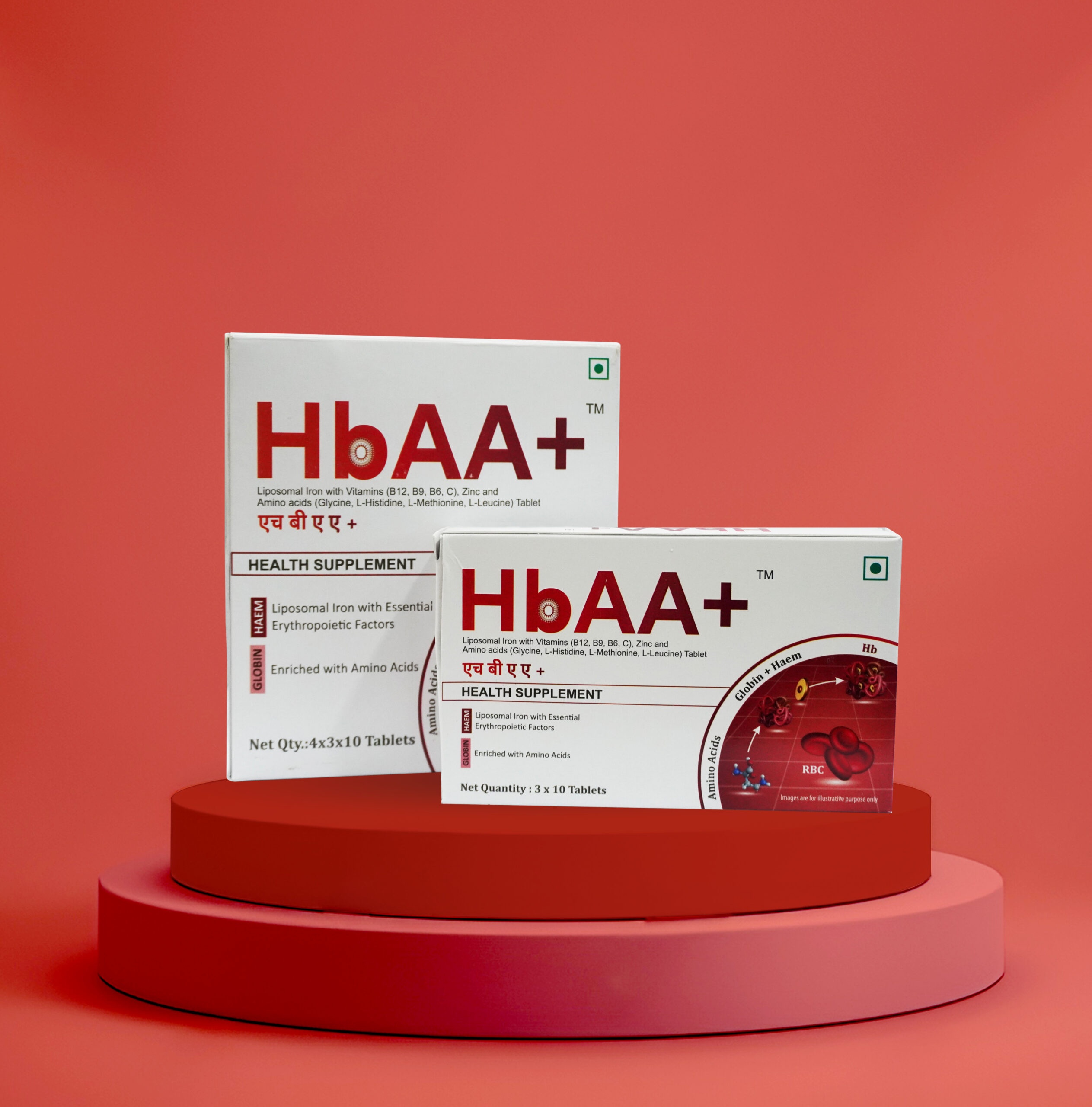HbAA+ – Iron Bisglycinate + L-Methylfolate + Methylcobalamin